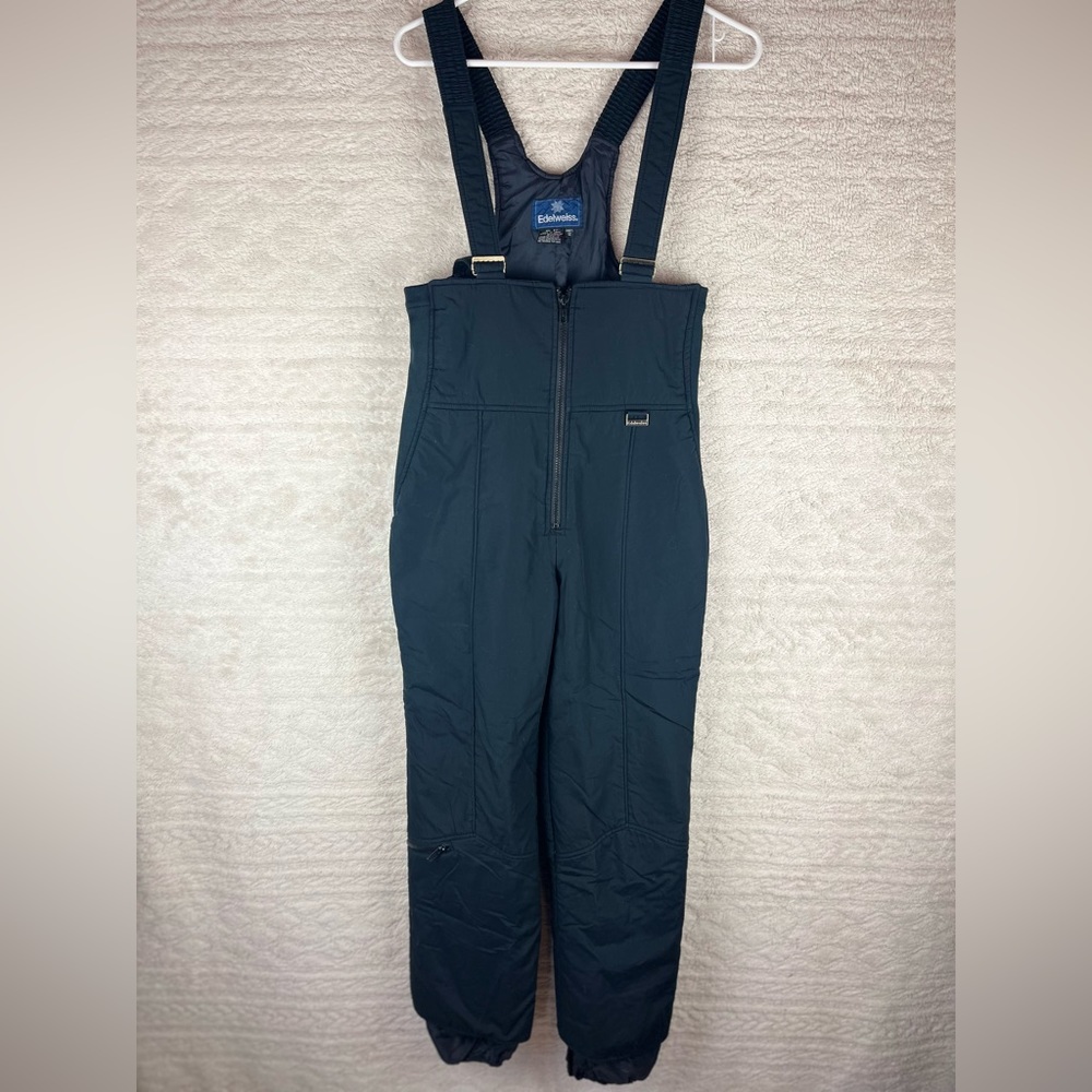 EDELWEISS Black Bib Overalls Size 12